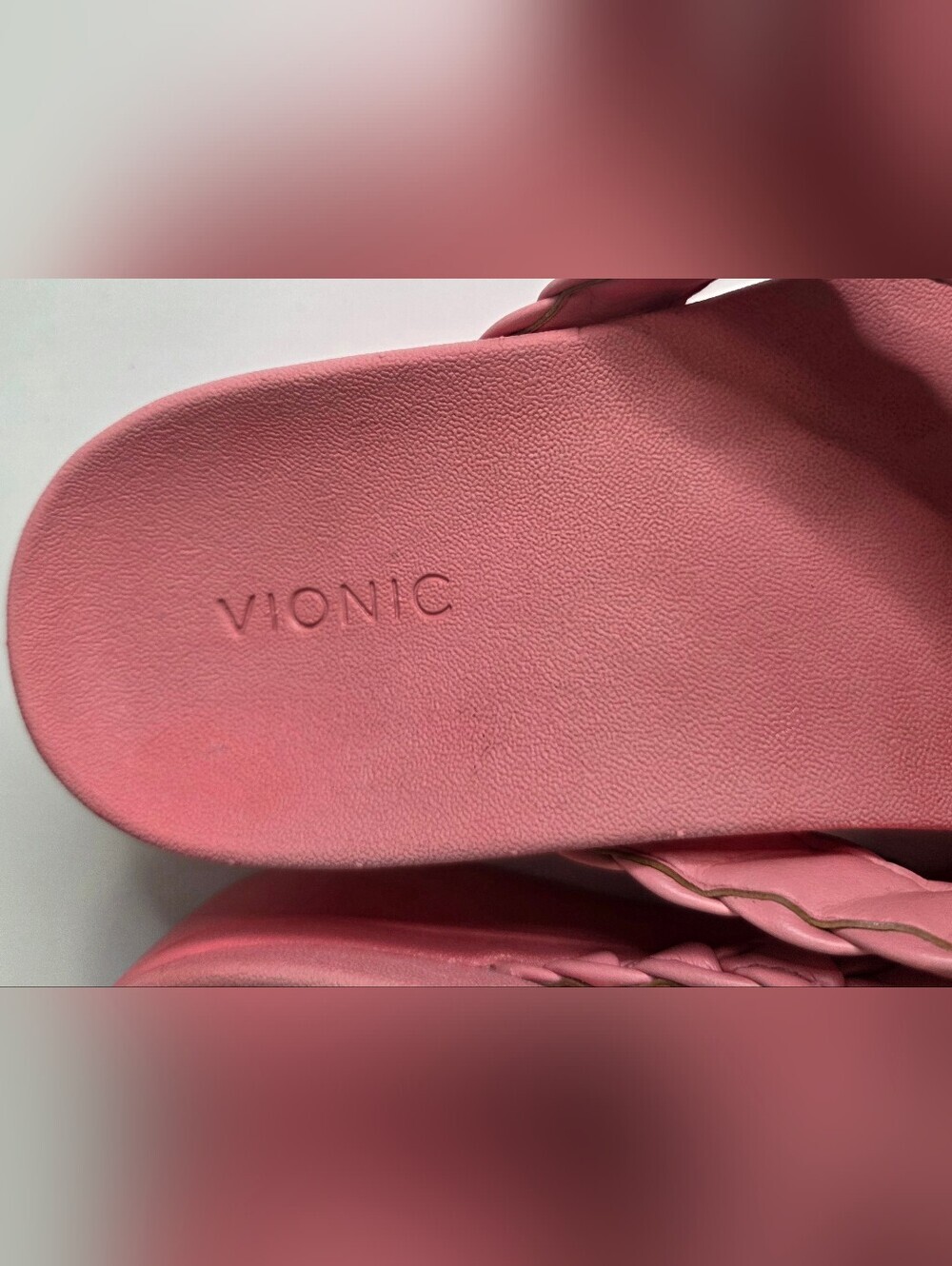 Vionic Kenji Sandals Flip Flops Slides Pink Size 8.5 - Picture 7 of 10